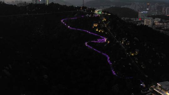 夜景景山索道视频素材模板下载