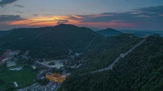 长城，日出，夕阳