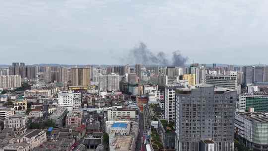 广西南宁兴宁路步行街航拍