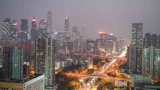 广州城市风光夜景