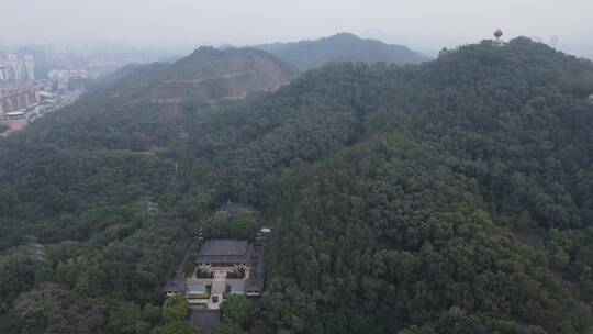 城市山地航拍