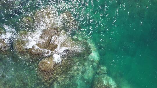 海南 文昌 淇水湾 礁石 海滩 航拍视频素材模板下载