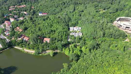 航拍湖北襄阳古隆中5A景区