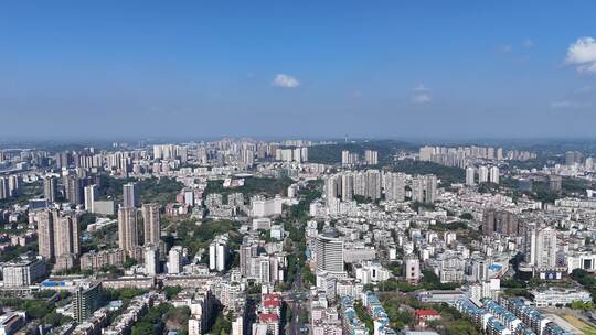 四川自贡城市大景航拍