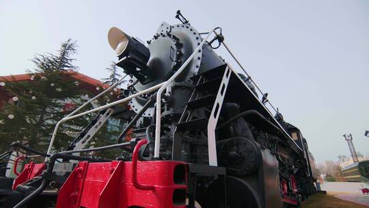 东方红蒸汽机车火车视频素材模板下载