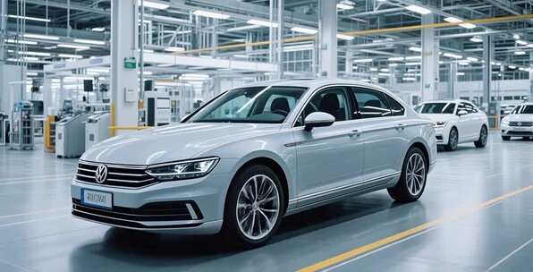 汽车工厂内的轿车素材