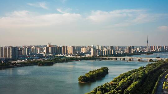 4k洛阳洛河两岸全景