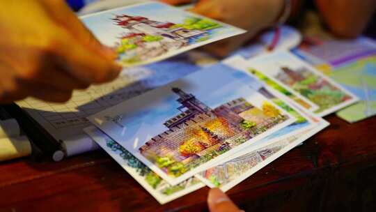 泉州旅游景点明信片特写