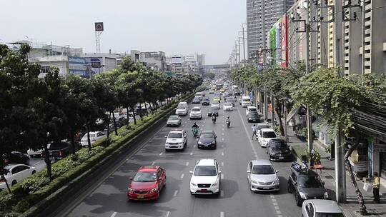 泰国街头汽车马路