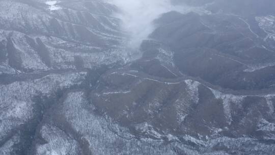 冬日雪景高山航拍