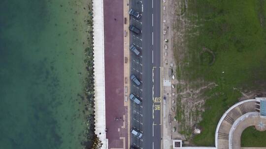 无人驾驶飞机拍摄沿海道路