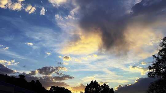 日落时分令人惊叹的夜空延时摄影