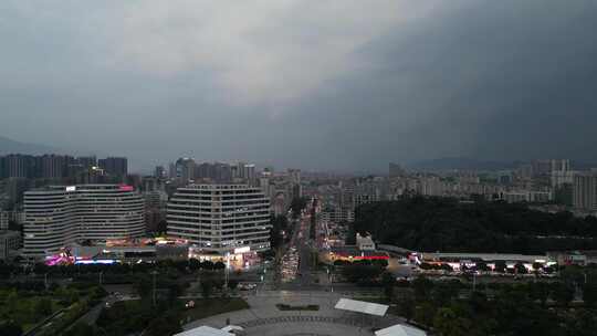 航拍肇庆城市建设肇庆大景