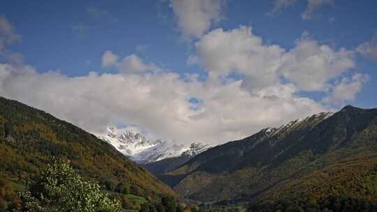 山，云，延时，山