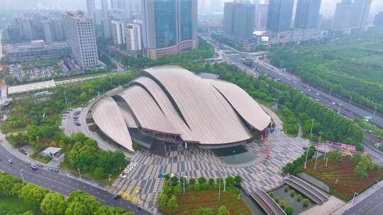 合肥市蜀山区天鹅湖公园合肥大剧院绿轴公园