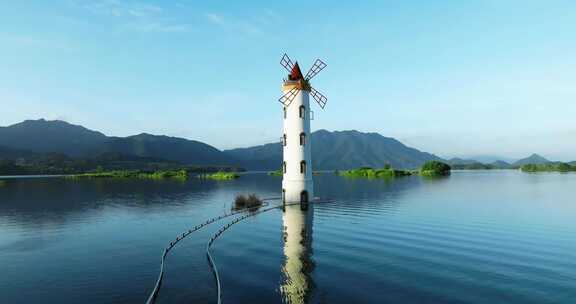 千岛湖风车灯塔