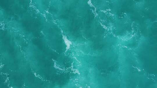 航拍大海海浪浪花视频素材模板下载