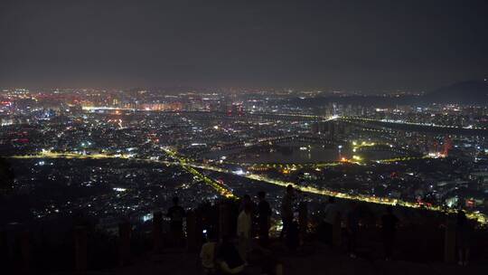 泉州大景南台岩看泉州市区夜景