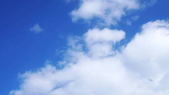 蓝天白云延时晴朗天空云朵飘动晴空好天气