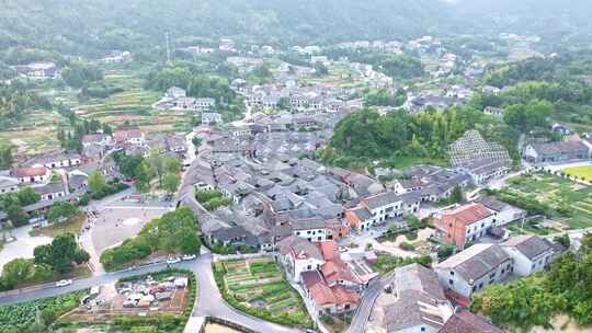 湖南岳阳市张谷英村大景航拍