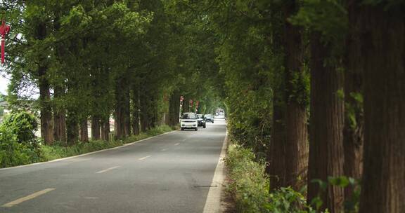 乡村马路拖拉机