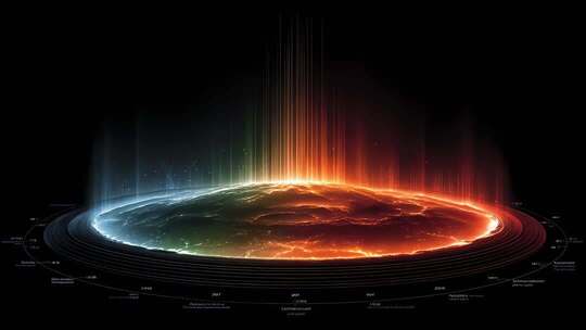 地球数据可视化展现未来科技感十足