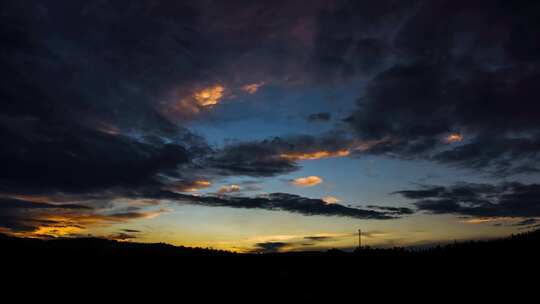 云南夕阳延时日落黄昏夕阳傍晚晚霞