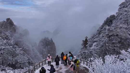 安徽黄山雪景