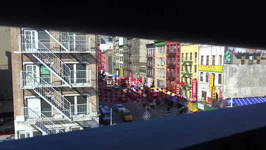 纽约的唐人街区视频素材模板下载