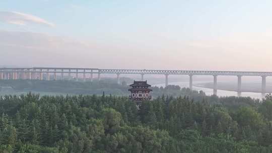 三门峡天鹅湖迎祥阁