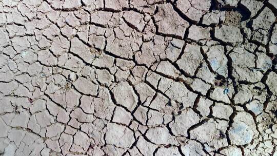 干旱干旱的湖床。由于水源干涸，旱季缺乏雨