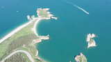 航拍俯瞰长山群岛岛屿大海高清在线视频素材下载