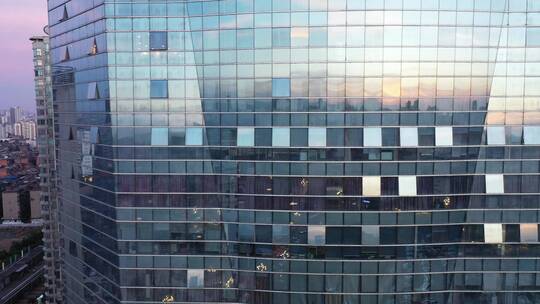 城市高楼玻璃墙城市空境