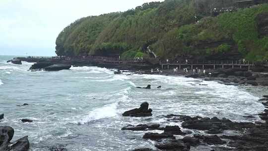 广西北海涠洲岛大海南岸鳄鱼山旅游旅行