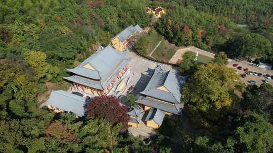 秋日的芜湖浮山寺古银杏风光