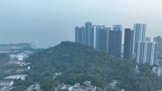 深圳湾东角头山峰航拍