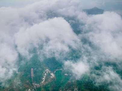 河南嵩山文旅范家门无人机航拍云海延时摄影