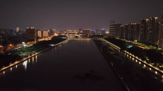 太原汾河南内环段夜景视频素材模板下载