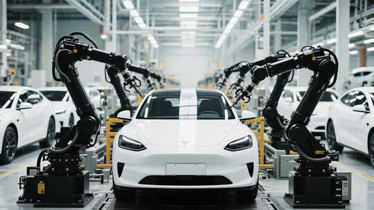 新能源汽车工厂生产线画面