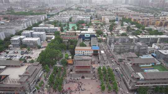 航拍河北邢台大景邢台风光