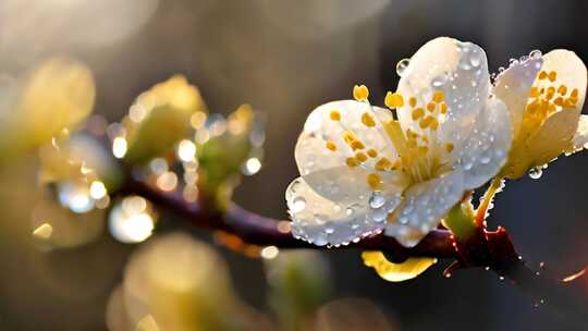 梨花 白色粉色黄色蔷薇科梨树洁白梨4K