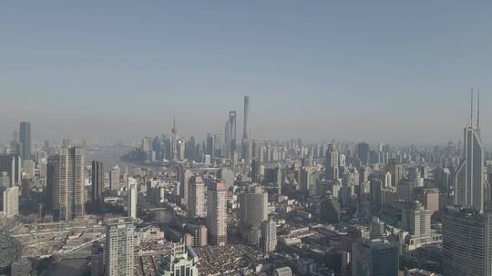 上海黄浦区4K航拍视频素材模板下载
