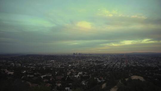 洛杉矶城市上空的航拍视频素材模板下载