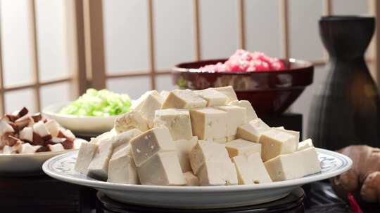 经典川菜香菇肉酱烧豆腐所需食材