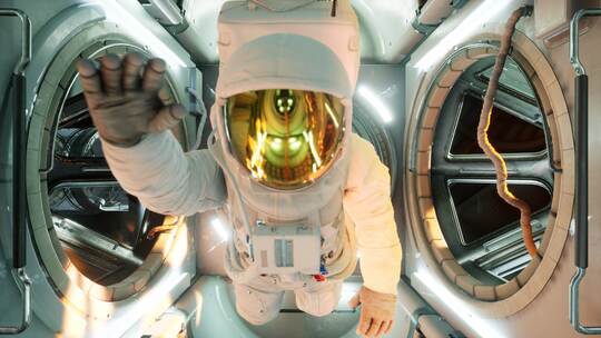 原创 宇航员 太空舱 裸眼3d视频素材模板下载