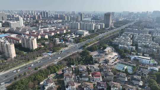 航拍城市风光建筑大景