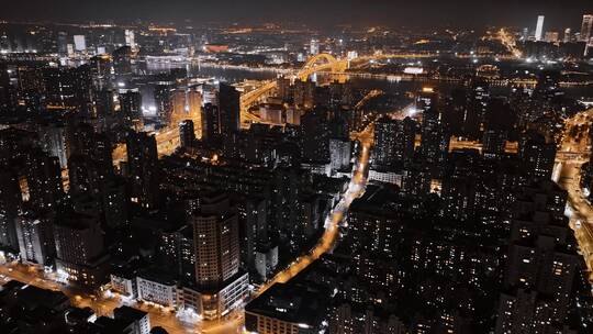 上海浦西卢浦大桥夜景