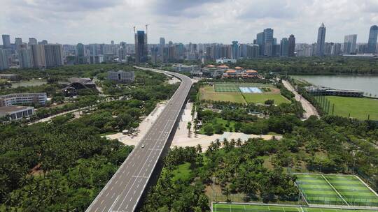 海口世纪大桥 海甸河 公路