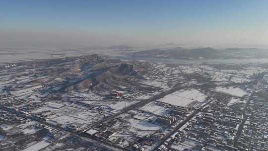 航拍雪景 唯美冬日空镜 立冬 冬至节气