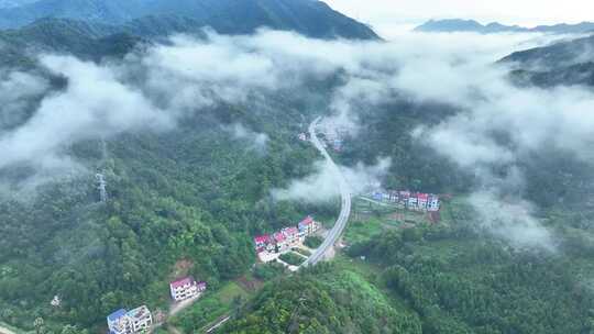 山村鸟瞰全景